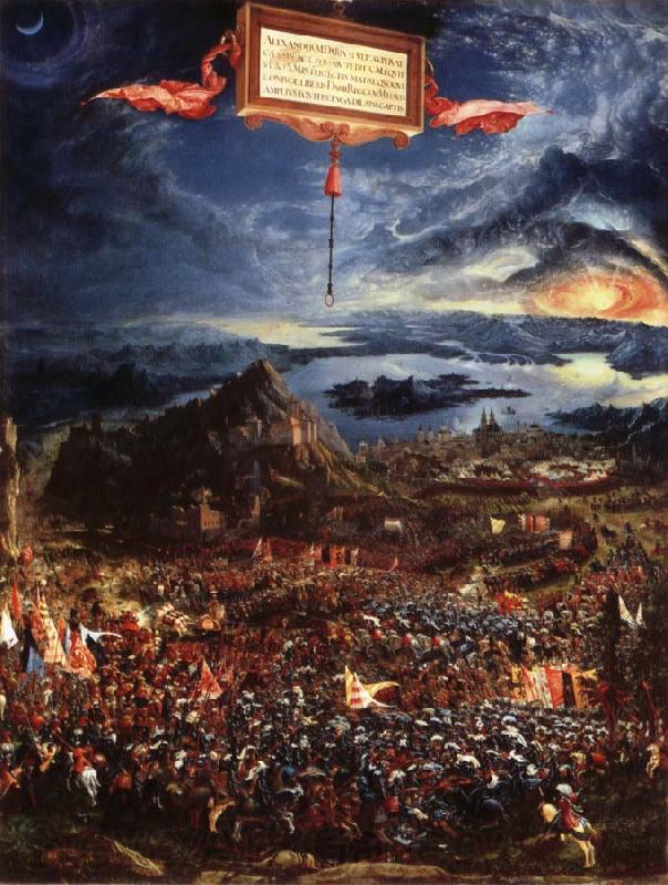 Albrecht Altdorfer Victory of Alexander over Darius,King of the Persians Spain oil painting art